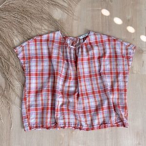🌾 Madewell Boxy Plaid Top Size XS 🌾